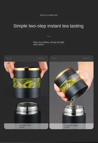 Smart Portable Travel Tea Infuser Insulated Tumbler